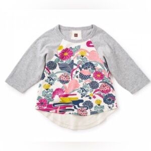 Tea Collection Toddler Girls Misaki Graphic Raglan Tee 2T NEW